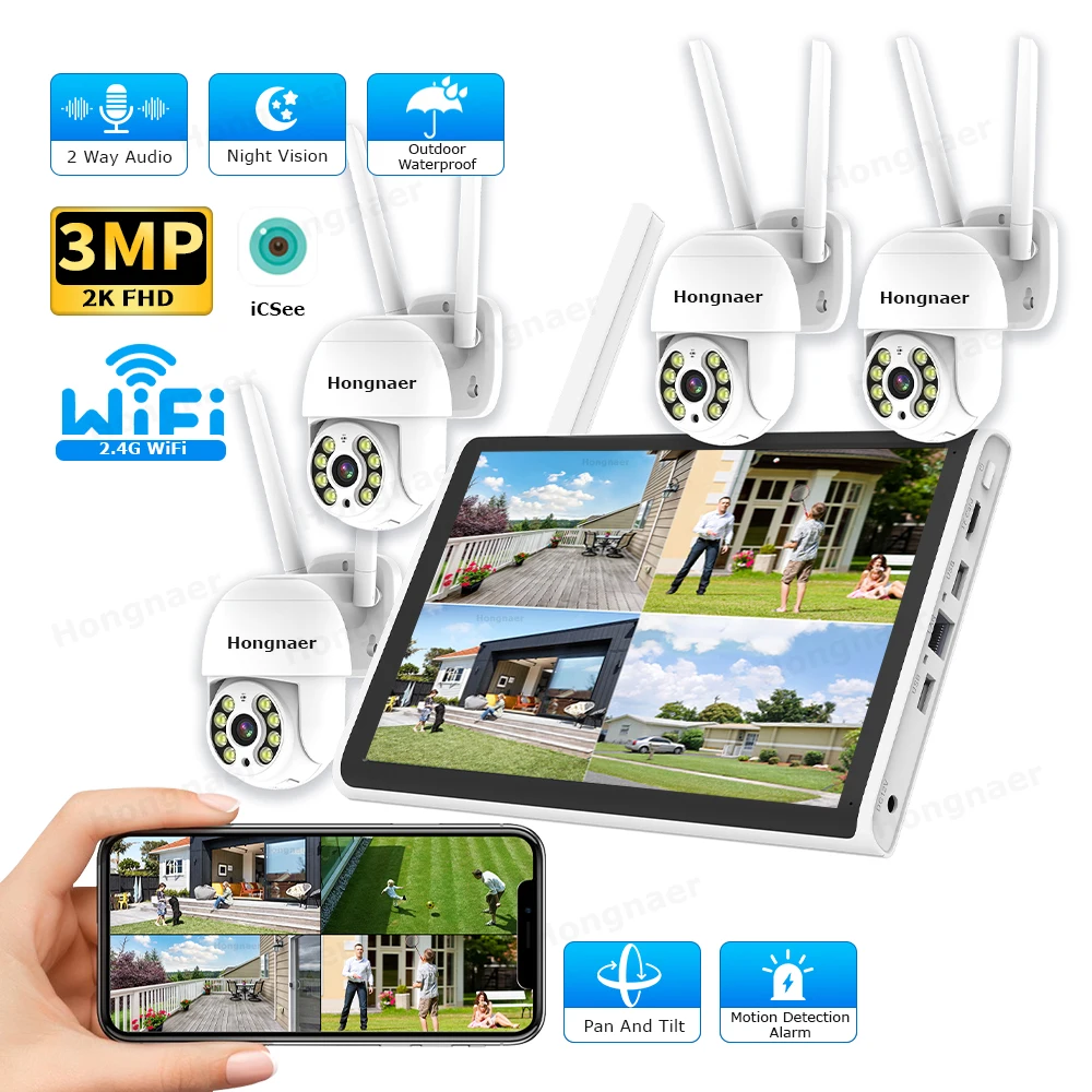 Home Security And Cameras - 2026 홍나르 3MP 4채널 WiFi 홈
