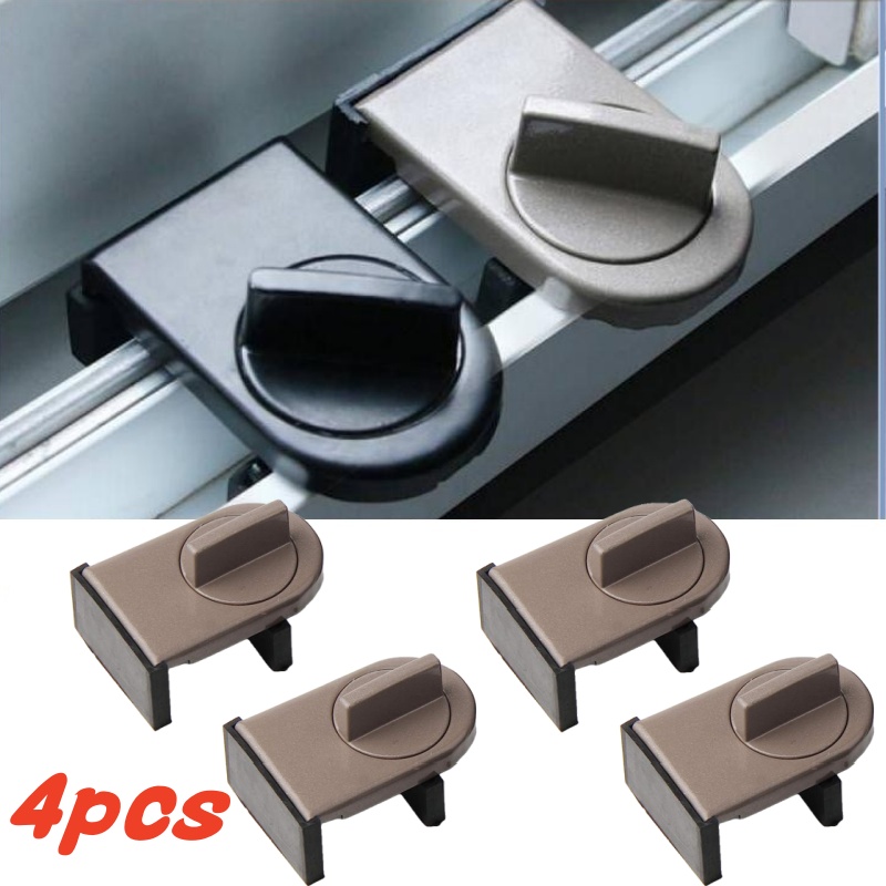 Home Security Door Reinforcement Lock - 4 세트 슬라이딩 새시 스토퍼 캐비닛