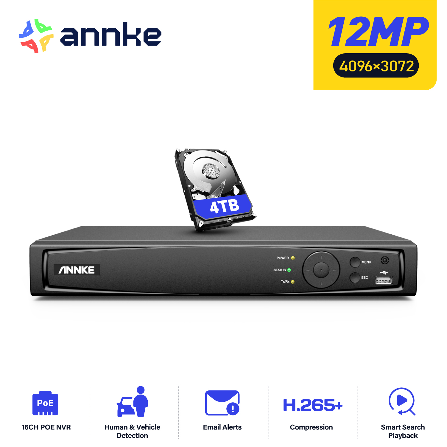Home Security And Cameras - ANNKE 12MP POE NVR 네트워크 비디오