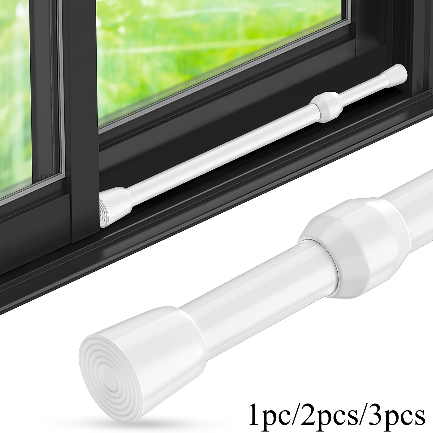 Home Security Door Reinforcement Lock - 조절 가능한 안전 바, 광택 처리된