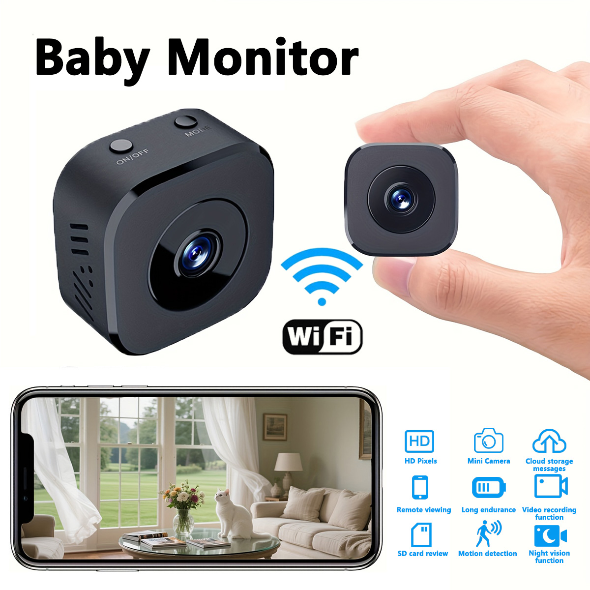 Home Security And Cameras - 1080P HD 미니 WiFi 카메라 실내