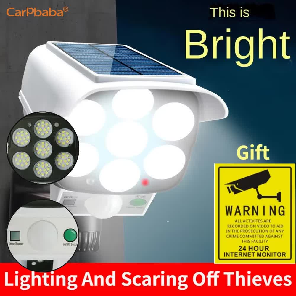 Solar Security Light - 야외 태양광 모션 센서 보안 모형