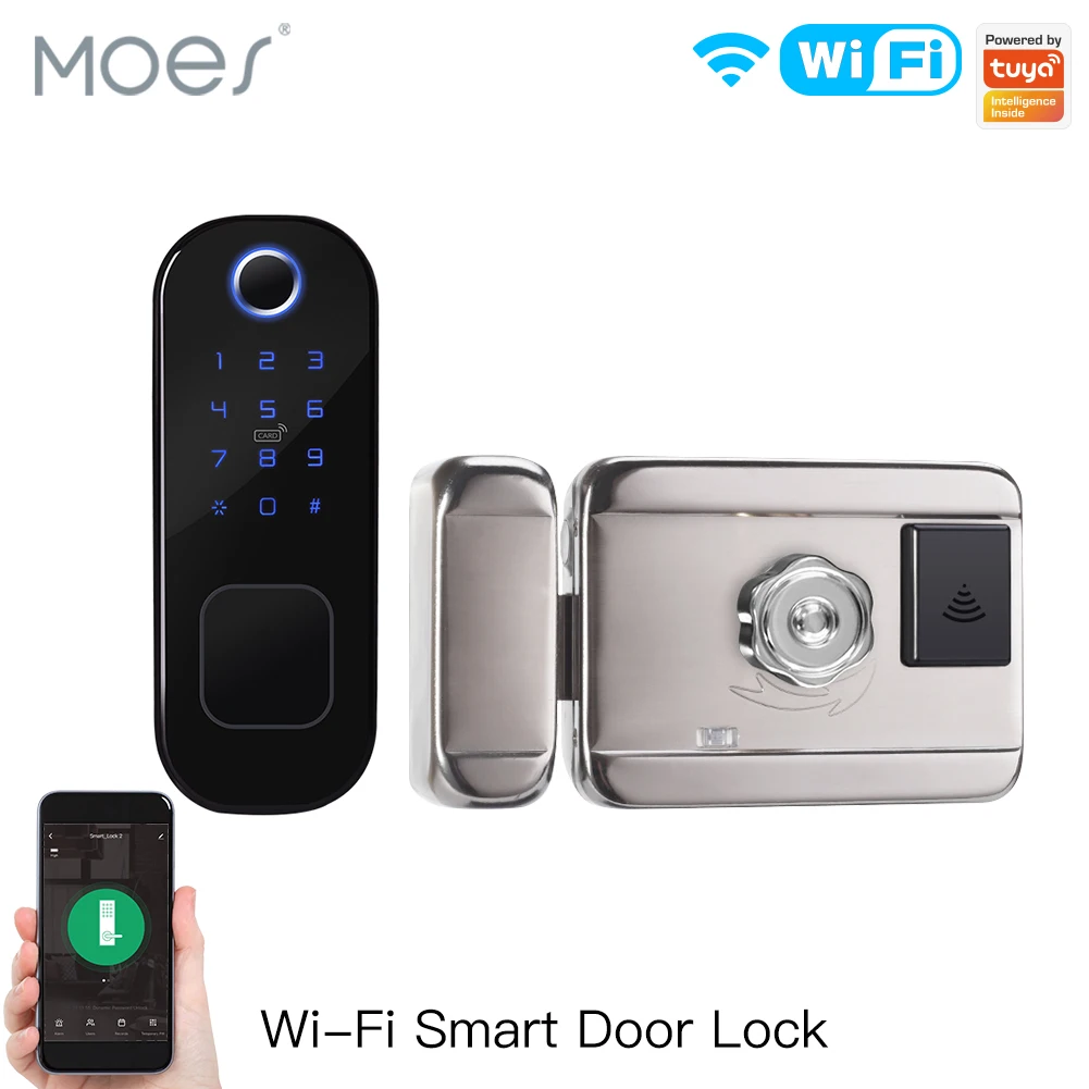 MOES 와이파이 투야 스마트 도어락, 지문 잠금, 스 - Home Security Installation 리뷰 및 가격