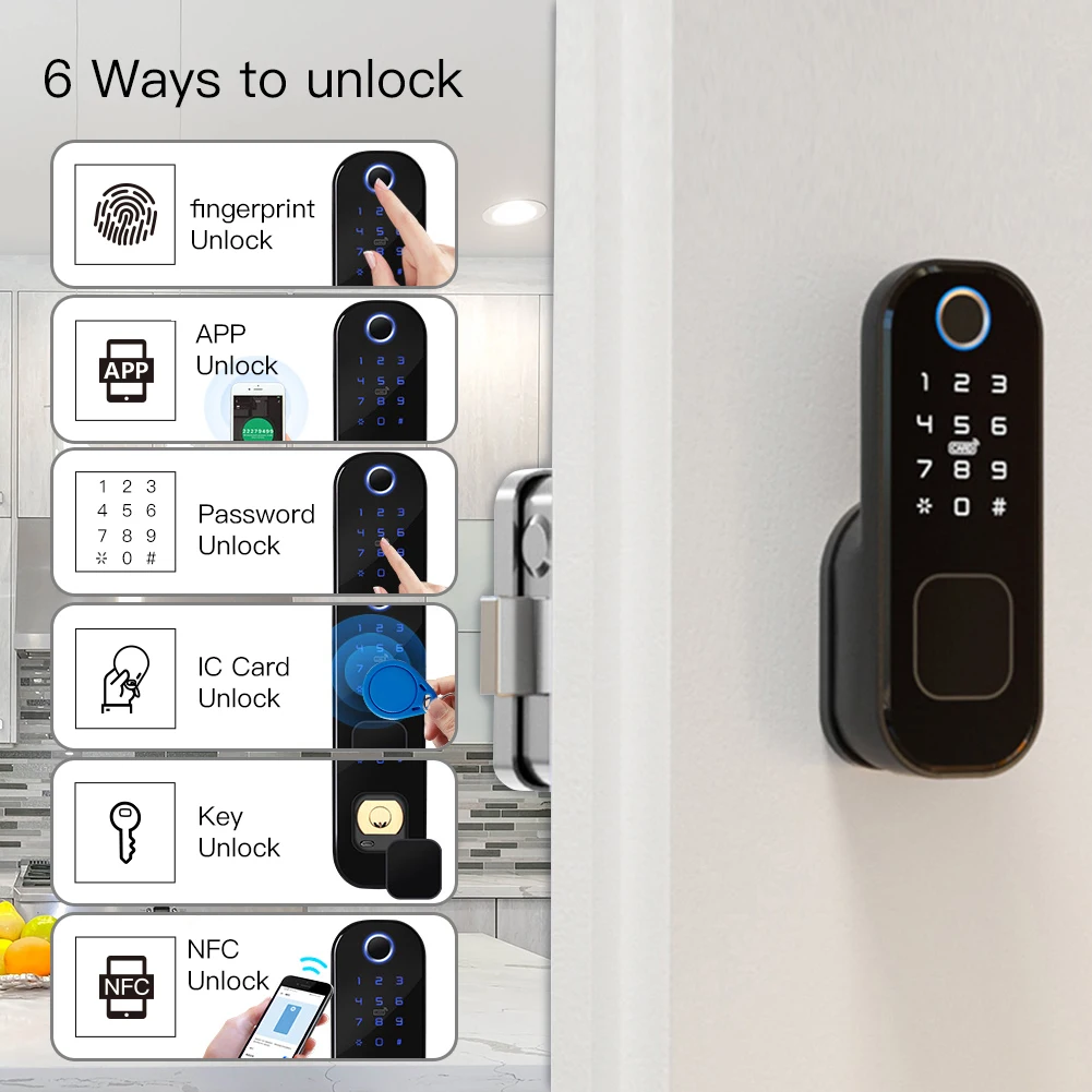 MOES 와이파이 투야 스마트 도어락, 지문 잠금, 스 - Home Security Installation 리뷰 및 가격