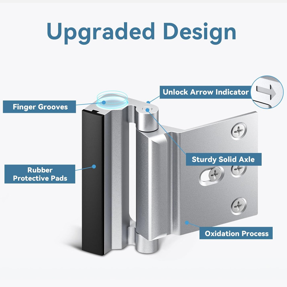3인치 스토퍼가 있는 어린이 안전 도어 강화 잠금장치, - Home Security Door Reinforcement Lock 리뷰 및 가격