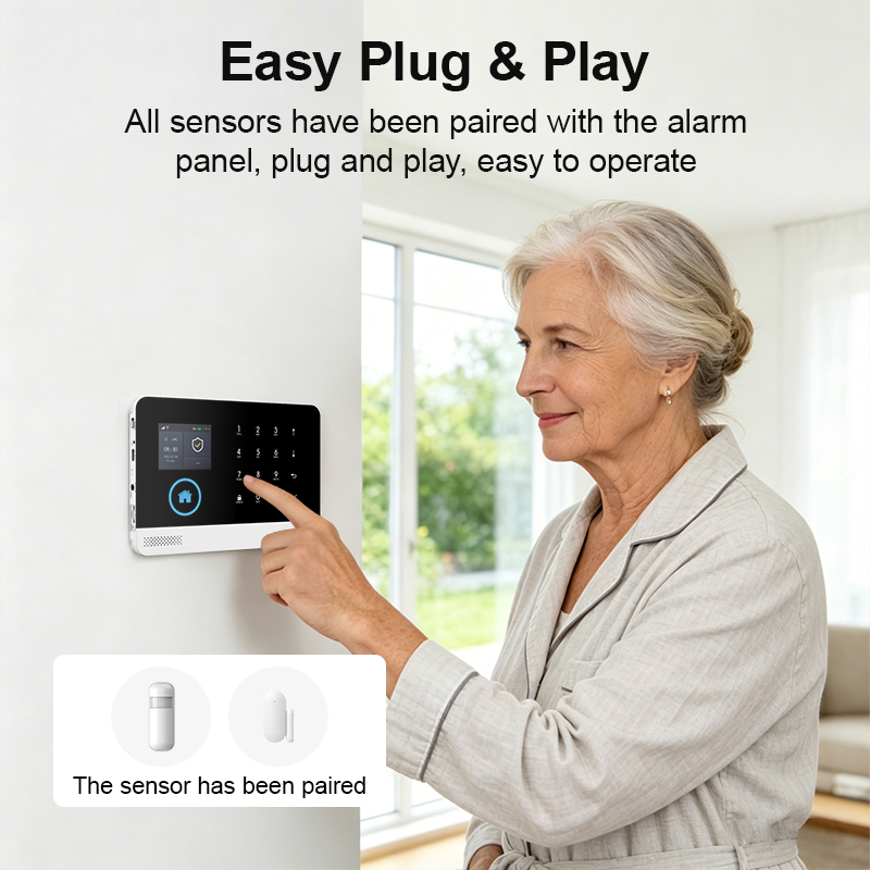 스마트 홈 WiFi GSM 알람 시스템 (모션 센서,  - Home Security Front Door Camera 리뷰 및 가격