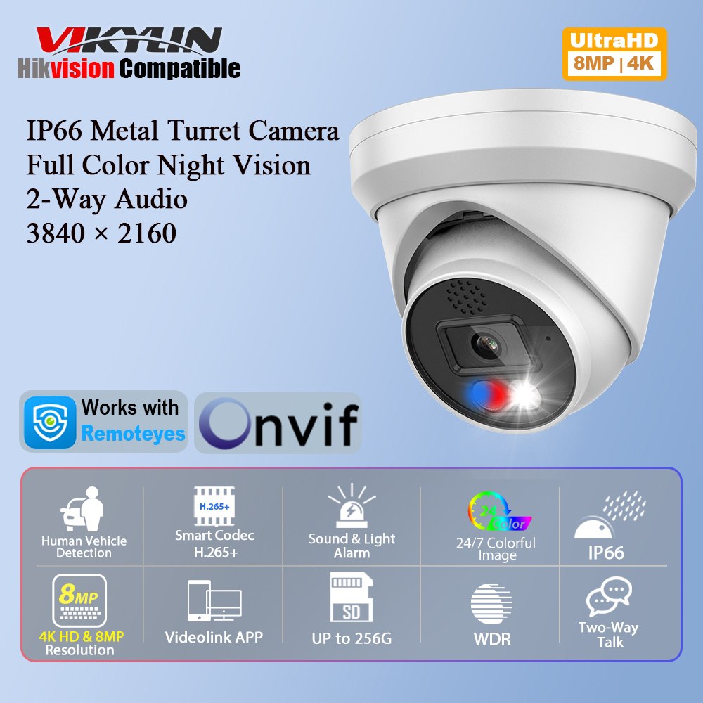 Vikylin 4K 8MP 알람 풀 컬러 IP 카메라  - Home Security Images 리뷰 및 가격