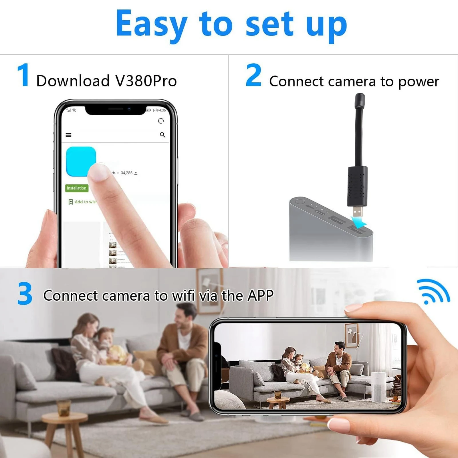 USB WiFi 보안 카메라 1080P HD 무선 미니 - Home Security Monitoring Service 리뷰 및 가격