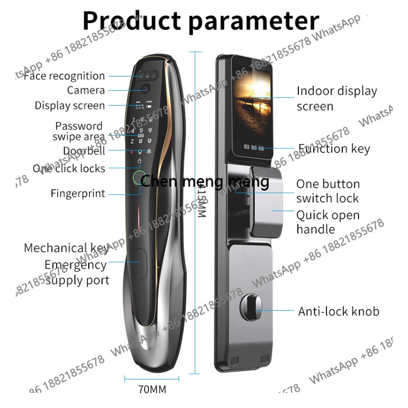 보안 지문 카드 잠금 해제 얼굴 인식 스마트 홈 카메라 - Home Security Front Door Camera 리뷰 및 가격