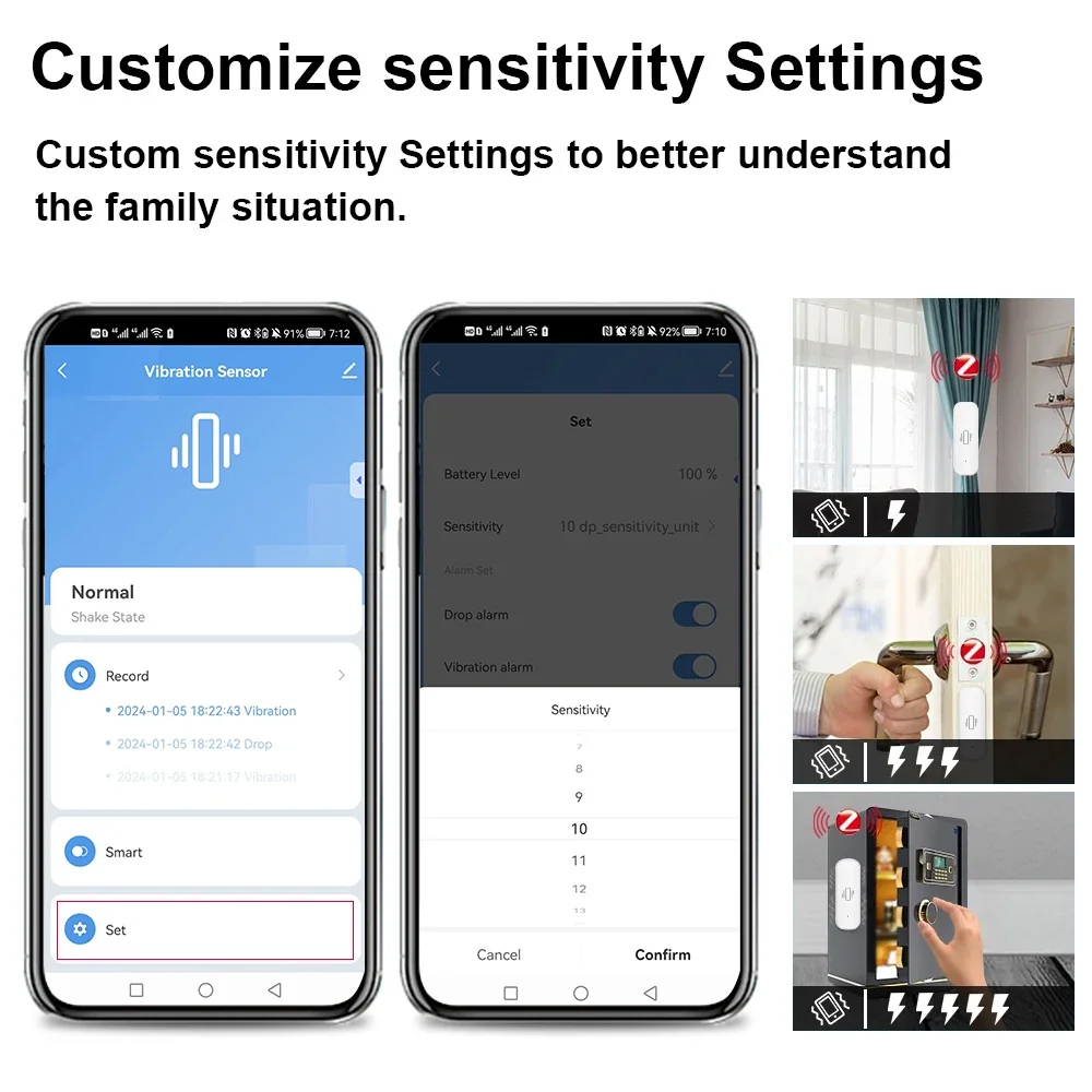 스마트 ZigBee 진동 센서 앱 모니터 홈 보안 보호 - Home Security Guard 리뷰 및 가격