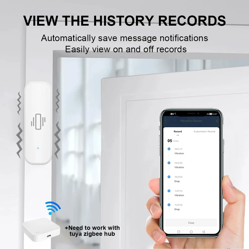 스마트 ZigBee 진동 센서 앱 모니터 홈 보안 보호 - Home Security Guard 리뷰 및 가격