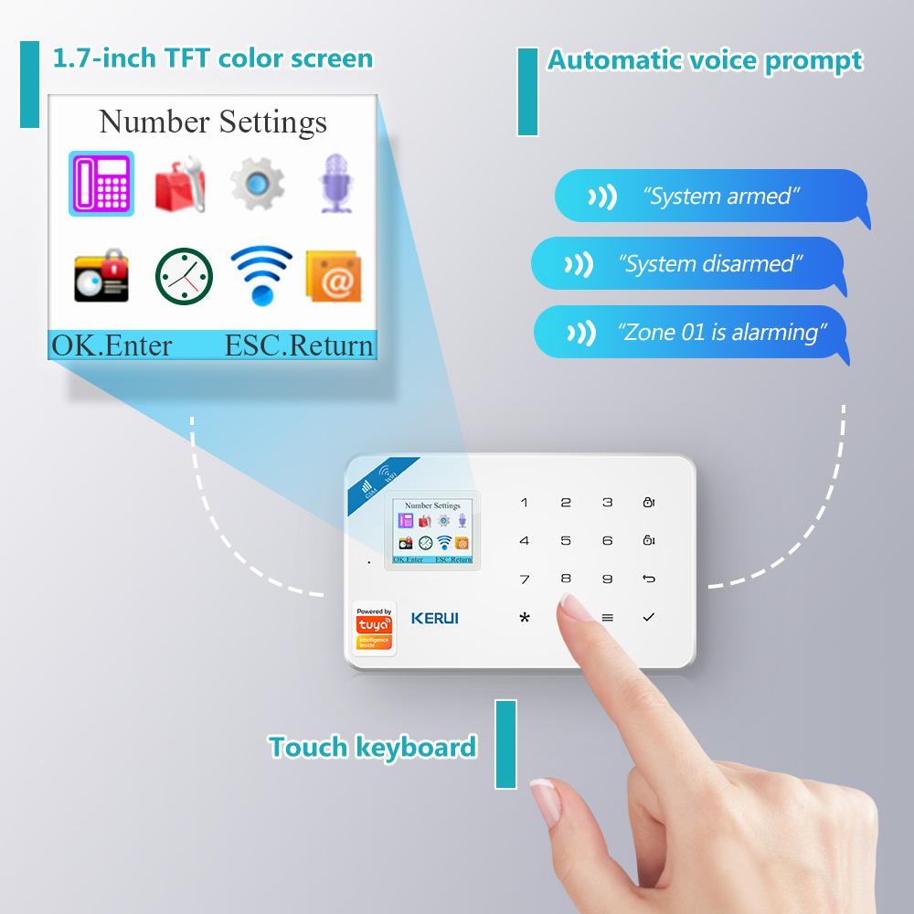 KERUI W181 경보 시스템 보안 홈 WIFI GS - Home Security Front Door Camera 리뷰 및 가격