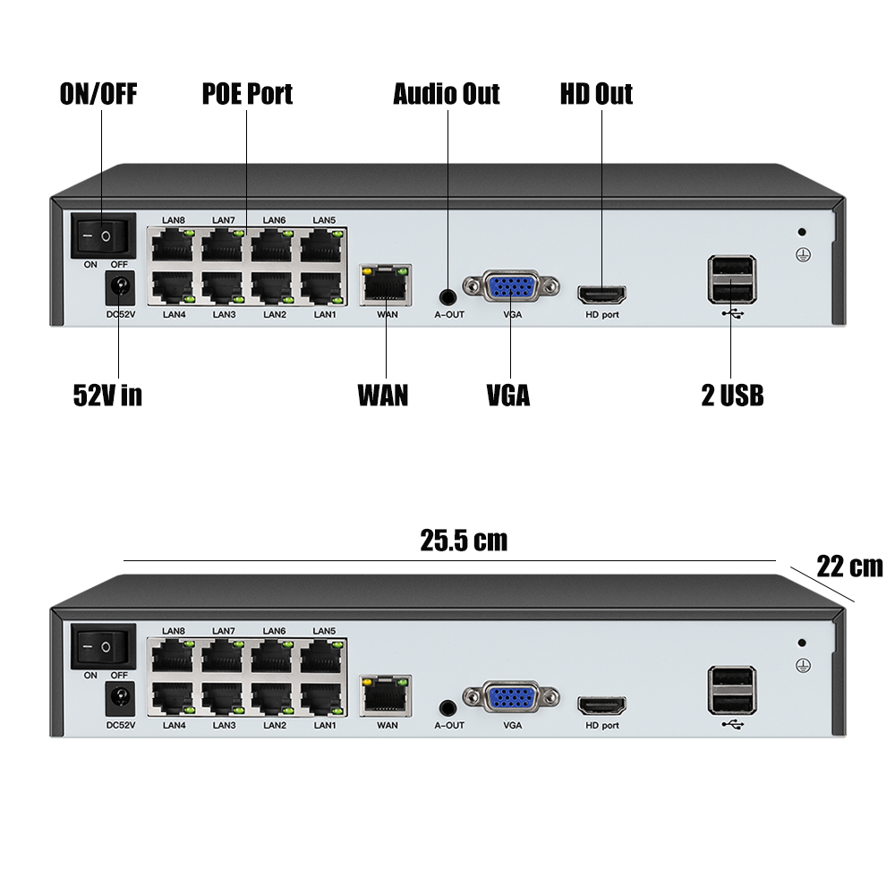 얼굴 감지 H.265 8ch*4K 4ch/8ch PoE - Home Security And Cameras 리뷰 및 가격