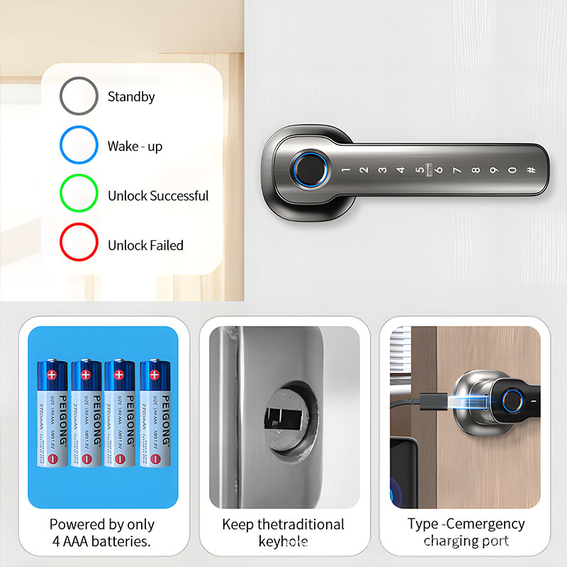 홈 보안 장치 스마트 지문 도어락 디지털 전자 핸들 잠 - Home Security Door Reinforcement Lock 리뷰 및 가격