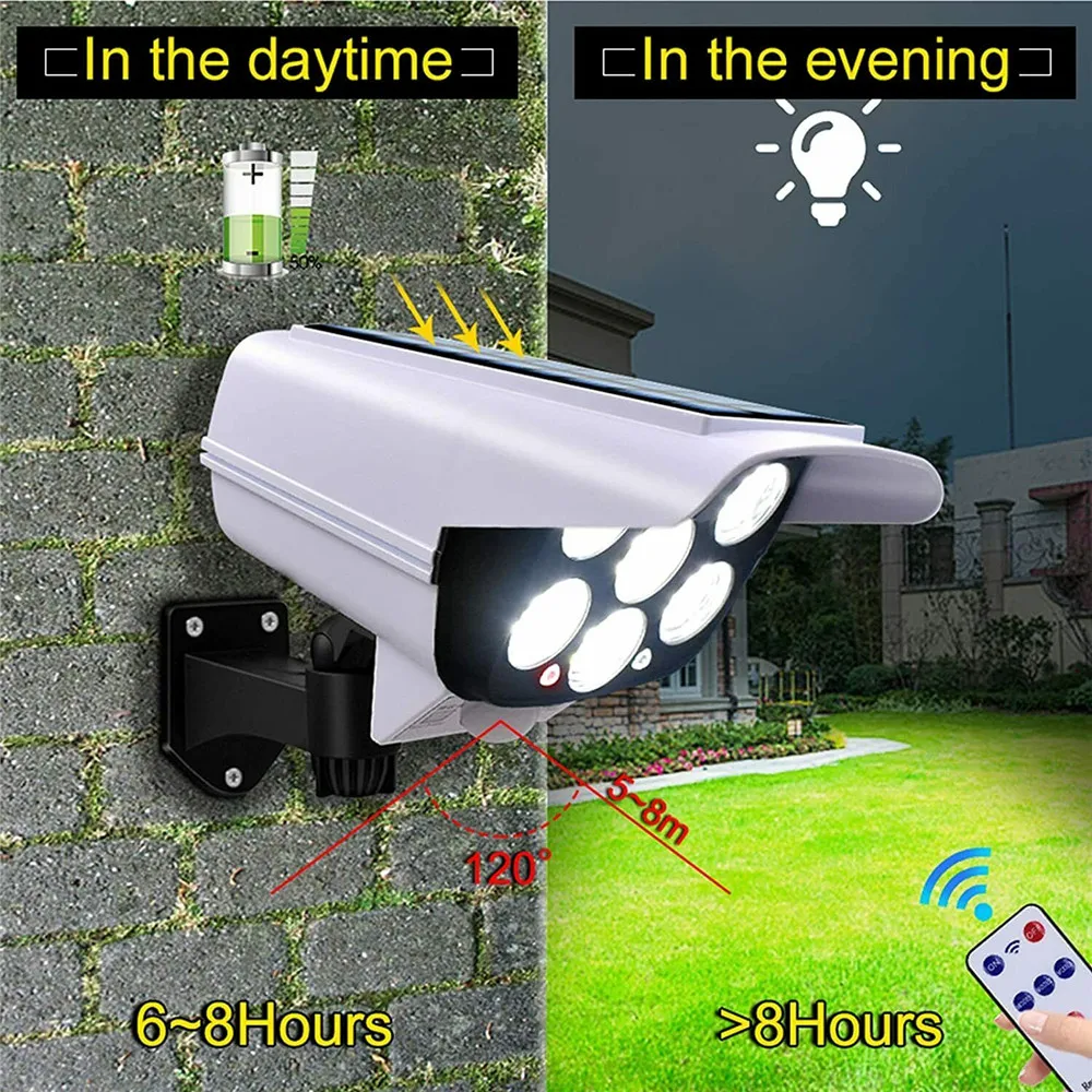 야외 태양 빛 모션 센서 보안 더미 카메라 무선 홍수  - Home Security And Cameras 리뷰 및 가격