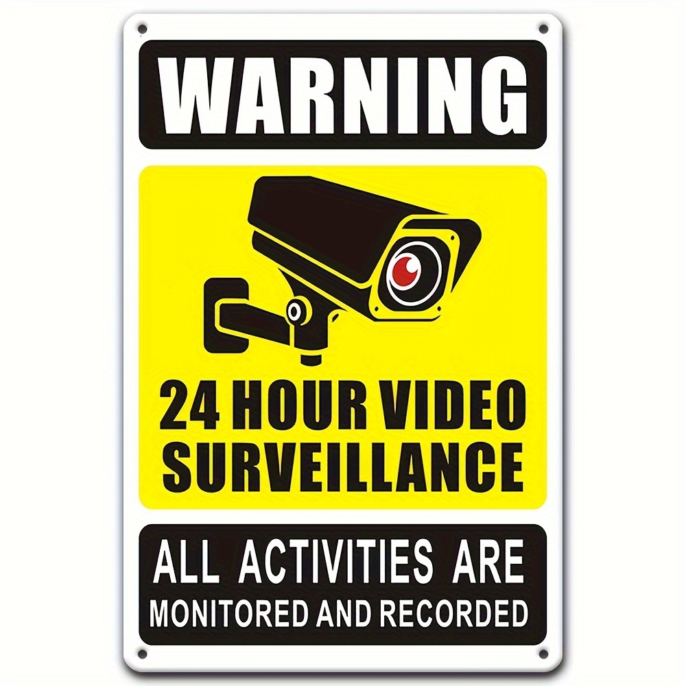 24시간 영상 감시 경고 표지판 - 보안 카메라 아이콘 - Home Security And Cameras 리뷰 및 가격