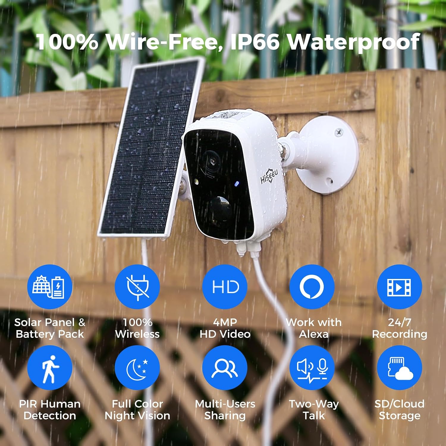 태양광 보안 카메라 무선 야외 2팩, 배터리 구동 3K - Home Security Images 리뷰 및 가격