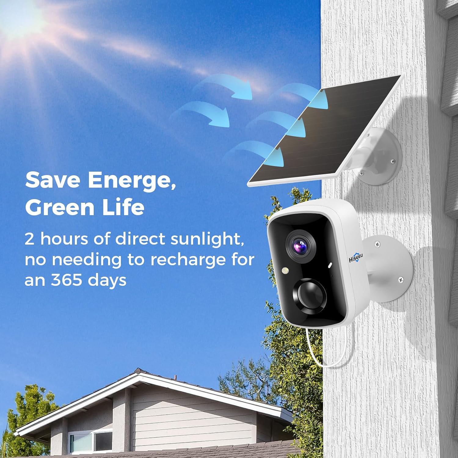 태양광 보안 카메라 무선 야외 2팩, 배터리 구동 3K - Home Security Images 리뷰 및 가격