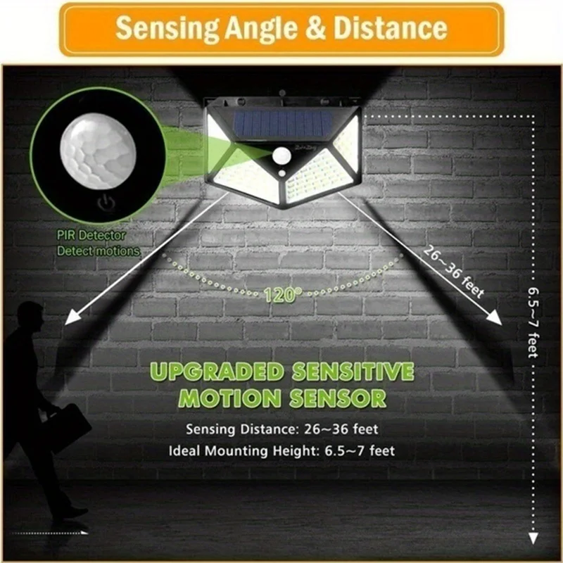 100Led 다기능 태양 램프 야외 정원 장식 모션 센 - Solar Security Light 리뷰 및 가격