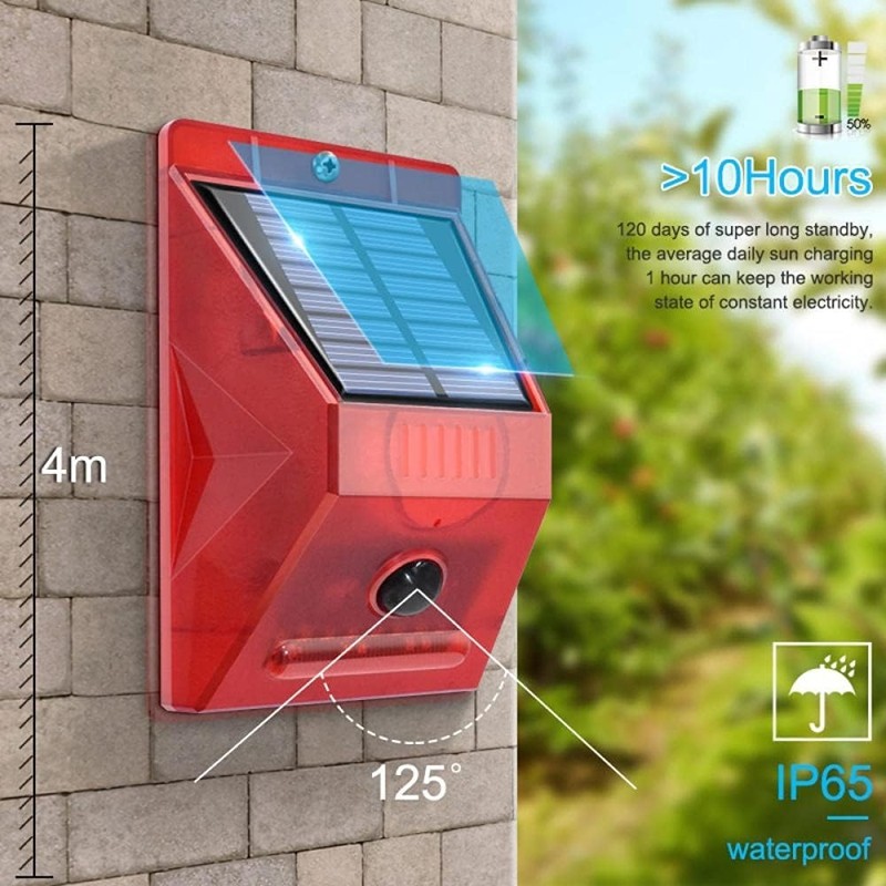 적외선 모션 센서 태양광 경보등, 가정 보안을 위한 원 - Solar Security Light 리뷰 및 가격