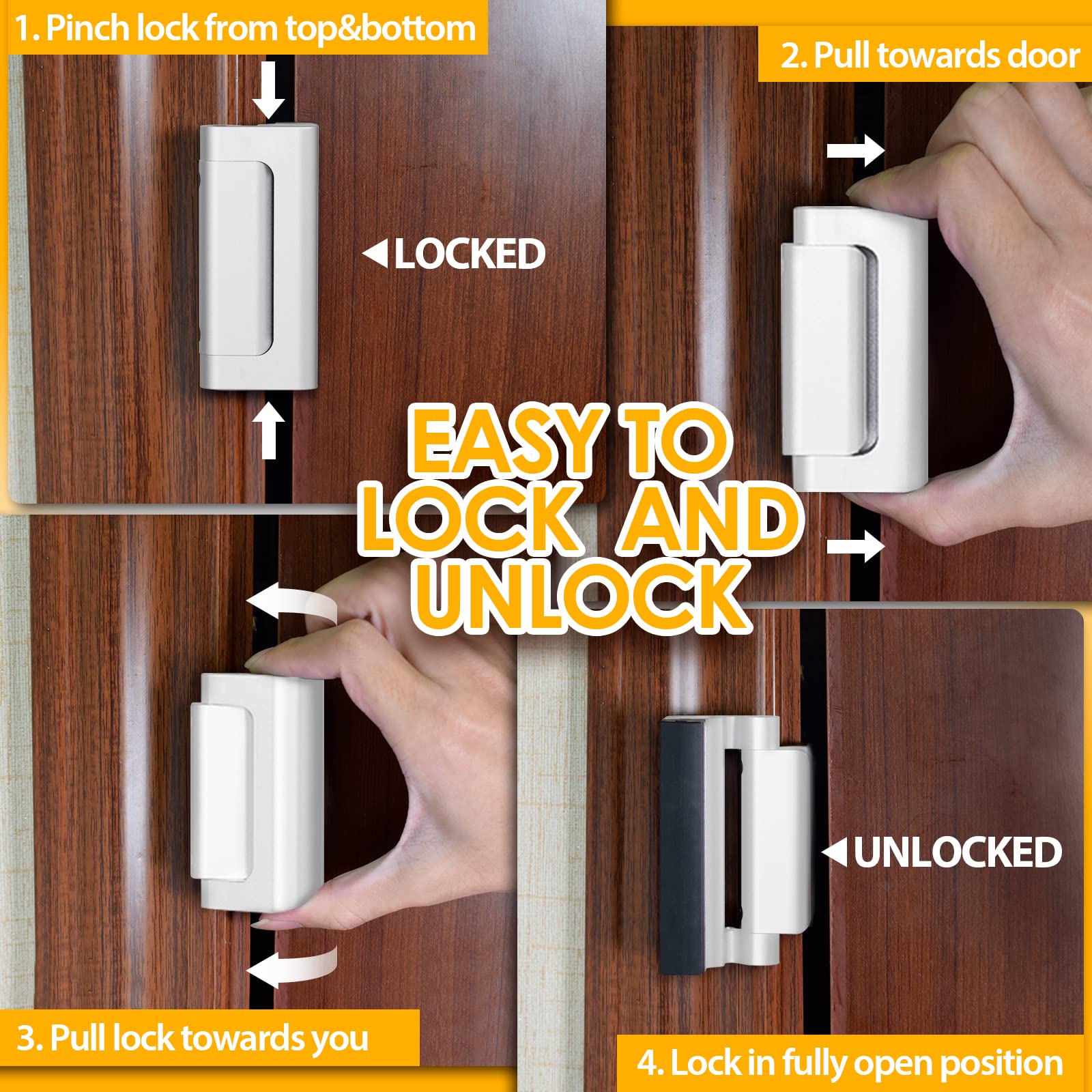 새로운 홈 보안 도어 잠금 장치 알루미늄 합금 도난 방 - Home Security Door Reinforcement Lock 리뷰 및 가격