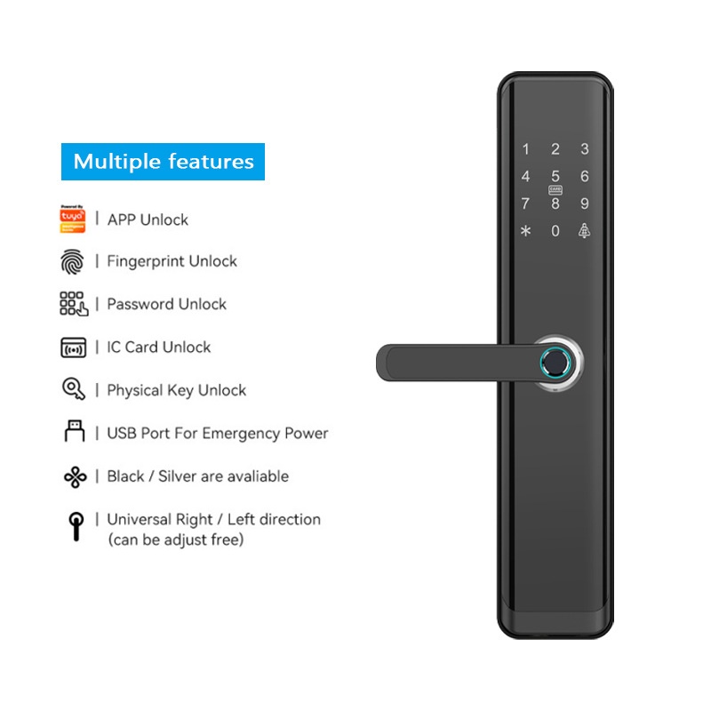 Rfid 지문 핸들 스마트 도어 잠금 보안 래치 볼트  - Home Security Battery Replacement 리뷰 및 가격