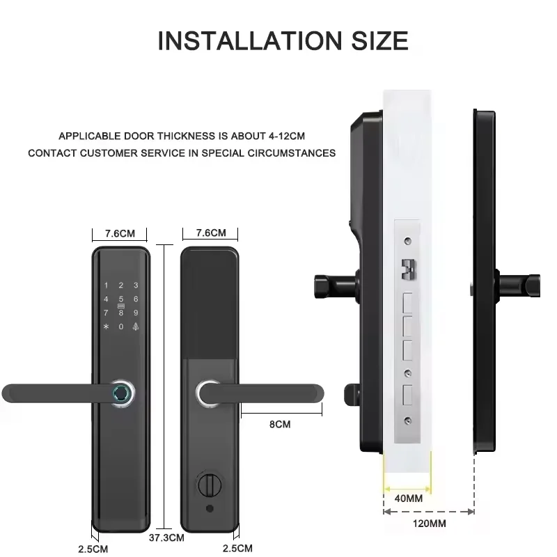 Rfid 지문 핸들 스마트 도어 잠금 보안 래치 볼트  - Home Security Battery Replacement 리뷰 및 가격