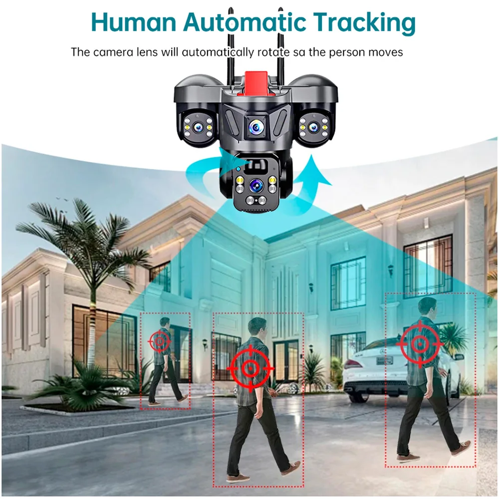 KERUI 야외 PTZ 6MP 4G SIM WIFI 태 - Home Security Monitoring Service 리뷰 및 가격