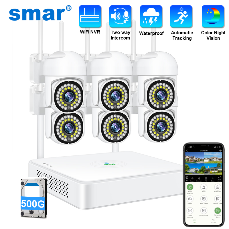 Smar 3MP 무선 CCTV 보안 카메라 시스템 PT - Home Security Monitoring Service 리뷰 및 가격