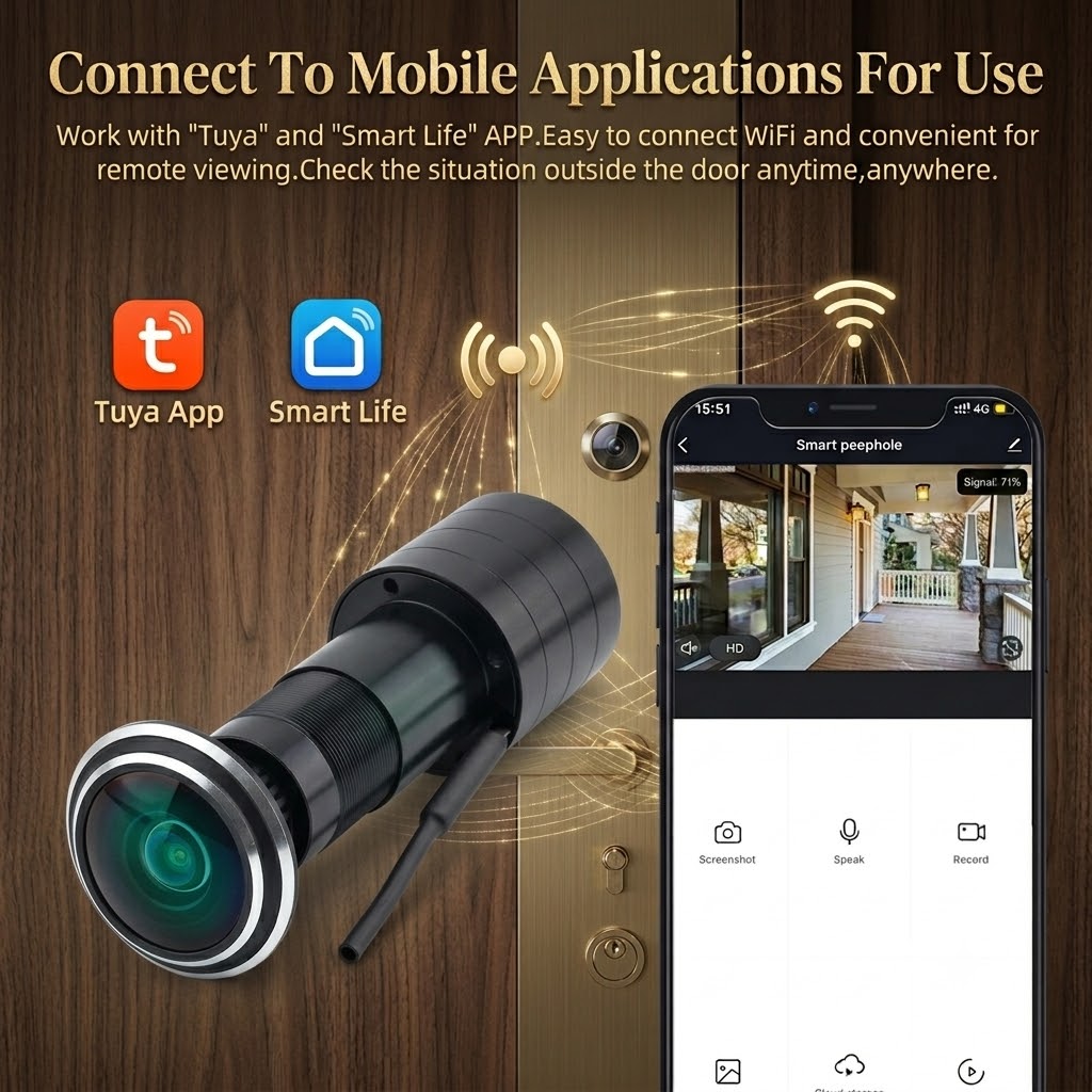 180 °   3MP 2K 틈구멍 카메라,5G/2.4G - Home Security Front Door Camera 리뷰 및 가격