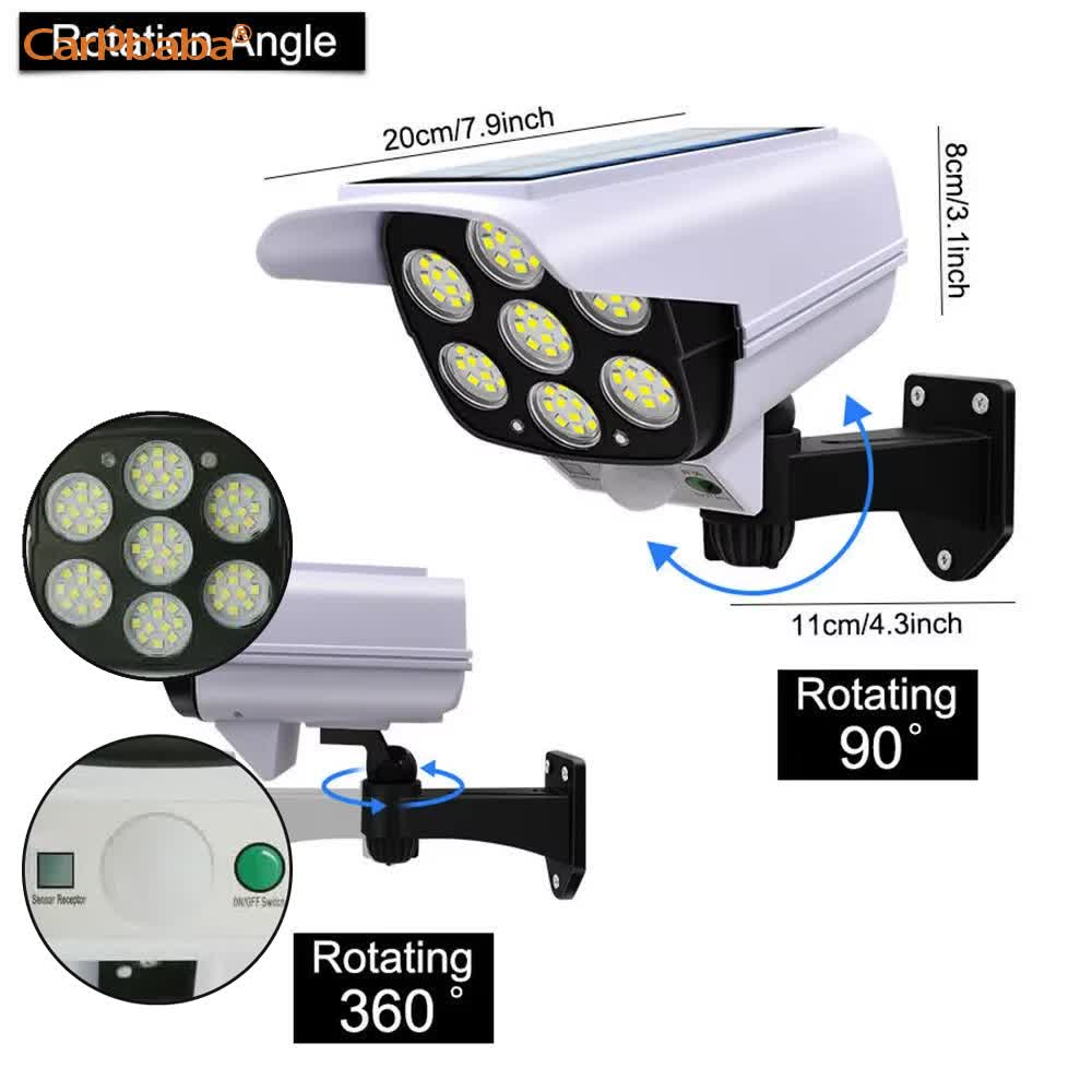야외 태양광 모션 센서 보안 모형 카메라 무선 투광등  - Solar Security Light 리뷰 및 가격